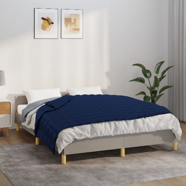 vidaXL Gewichtsdecke Blau 122x183 cm 9 kg Stoff, 3154794