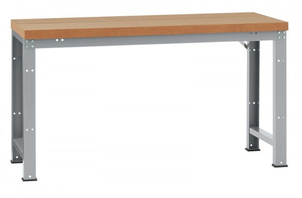 Manuflex Grundwerkbank PROFI Standard mit Multiplexplatte, BxTxH = 2000 x 700 x 850 mm, Alusilber, WP3035.9006