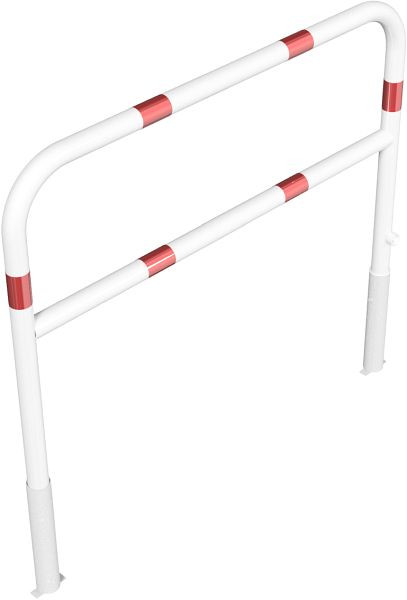 Schake Wegesperren herausnehmbar und drehbar mit Dreikantverschluss mit Knieholm, feuerverzinkt und weiß beschichtet, Gesamtbreite: 1500 mm, 465_33FB