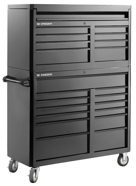Facom Werkstattwagen Amerikanisches Modell, 13 Schubladen, Schwarz, FAS.13BK