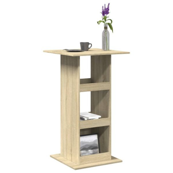vidaXL Bartisch mit Ablagen Sonoma-Eiche 60x60x102 cm Holzwerkstoff, 854330