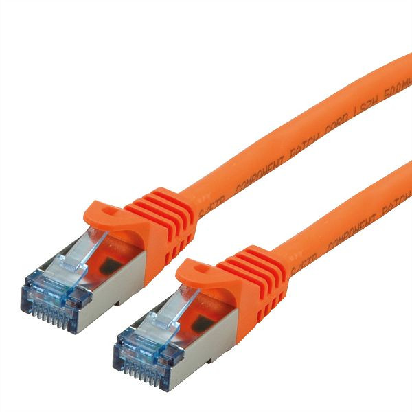 ROLINE Patchkabel Kategorie 6A S/FTP (PiMF), Component Level, LSOH, orange, 5 m, 21.15.2875