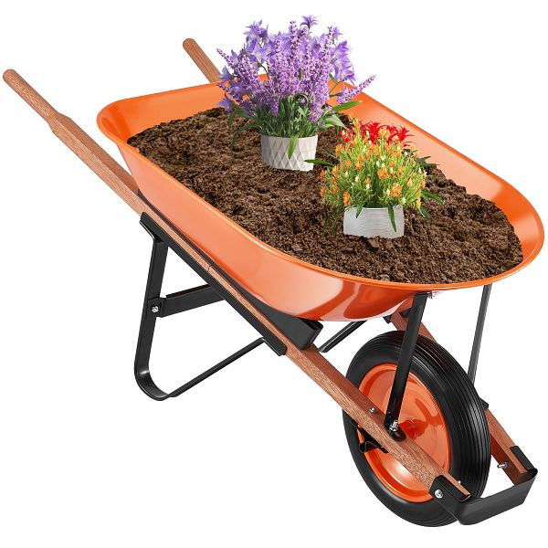 VEVOR Schubkarre Transportkarre Bauschubkarre Schiebkarre 120kg 140x62x58cm, FDL2LHYTC1JLDOIX6V0