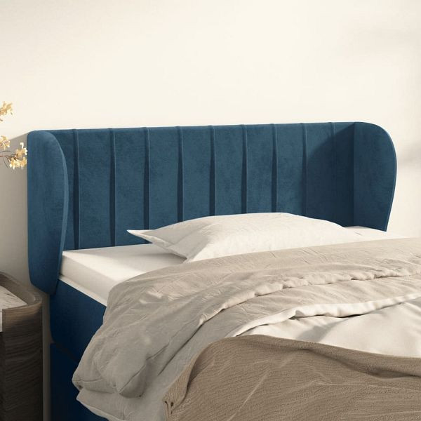 vidaXL Kopfteil mit Ohren Dunkelblau 93x23x78/88 cm Samt, 3117422
