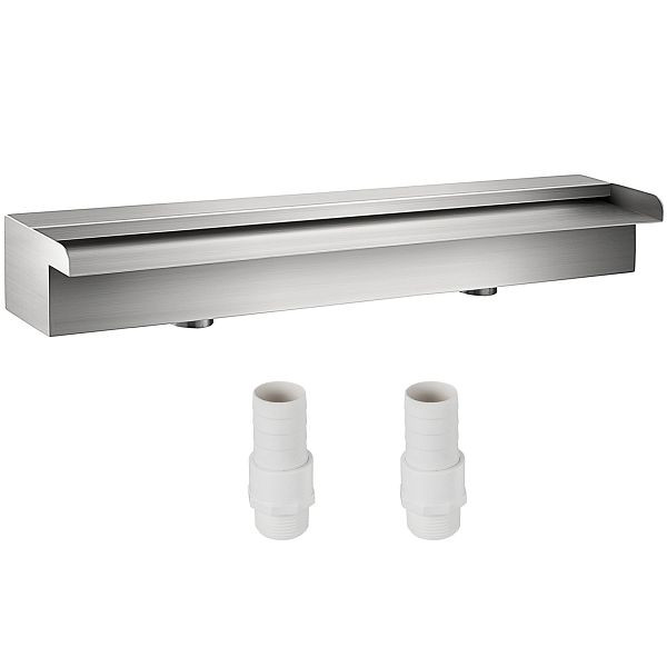 VEVOR 23,6"x4,5"x3,1" Pool Fontäne Set Edelstahl Wasserfall Garten Innenräume Außenbereich Langlebig, PQSBJPJSW600PQJSKV0