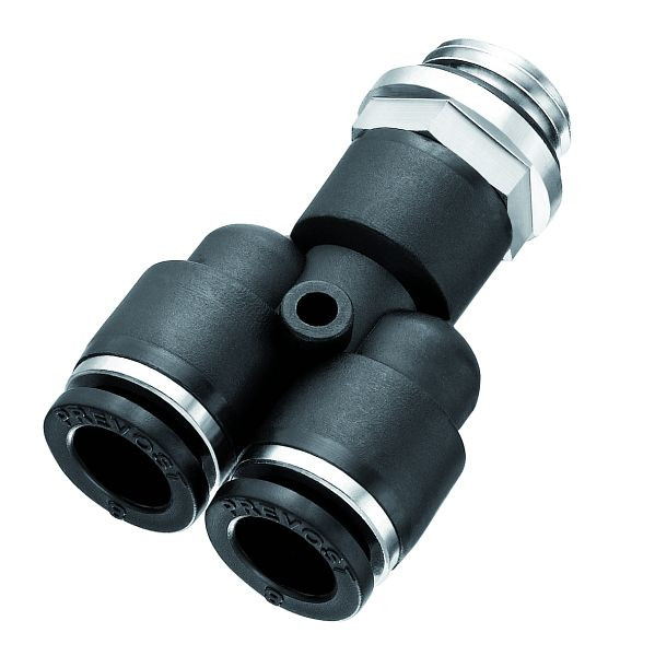 Prevost Y-Stück mit zylindrischem Außengewinde - RPY MG, AG BSPP= G 1/8, für Schlauch mit Außen-Ø= 4 mm, VE: 10 Stück, RPY MG0400