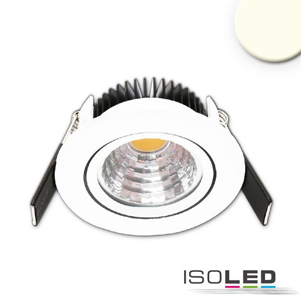 ISOLED LED Einbauleuchte 68 MiniAMP weiß 5W, 24V DC, 3000K, dimmbar, 114688