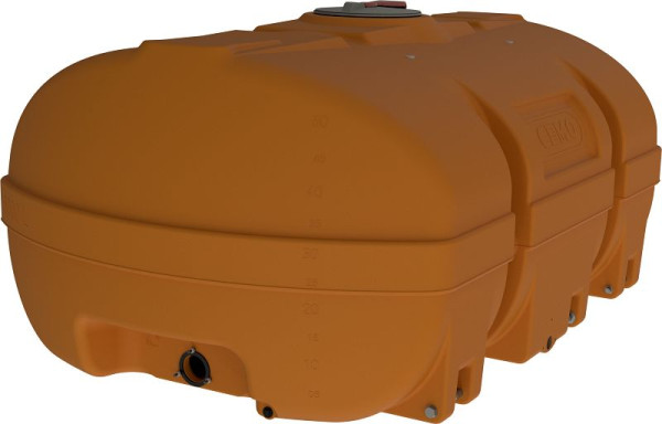 Cemo PE-Fass 5000 l kofferförmig, mit Klappdeckel 380 Signalgrau RAL7004, 12251