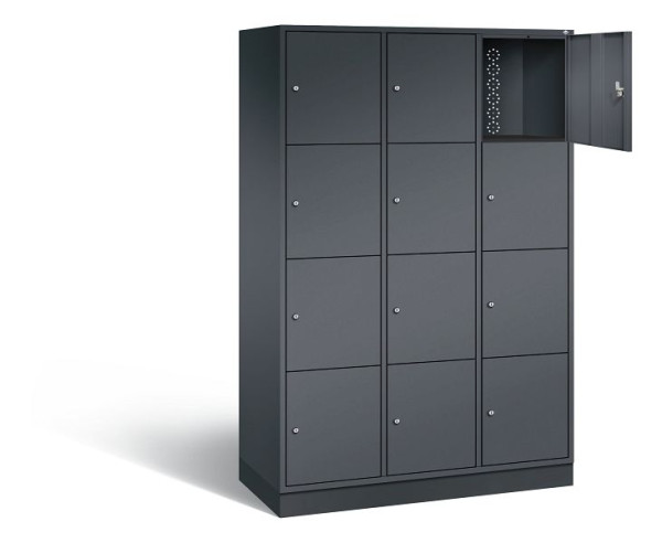C+P XL-Schließfachschrank Intro, H1950xB1220xT490mm, Farbe: Schwarzgrau, 8470-302 S10103