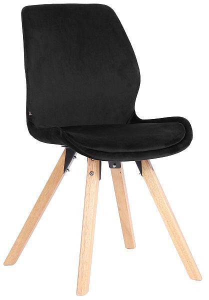 CLP Stuhl Luna Samt, schwarz, 319473, 4251756466091
