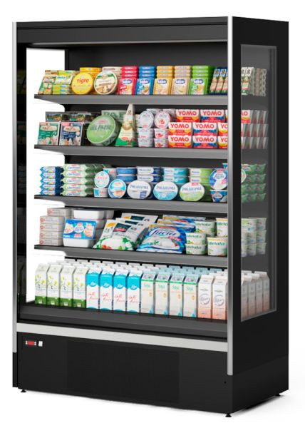 NordCap Wandkühlregal ONYX 1250 M2, steckerfertig, Umluftkühlung, 454703001