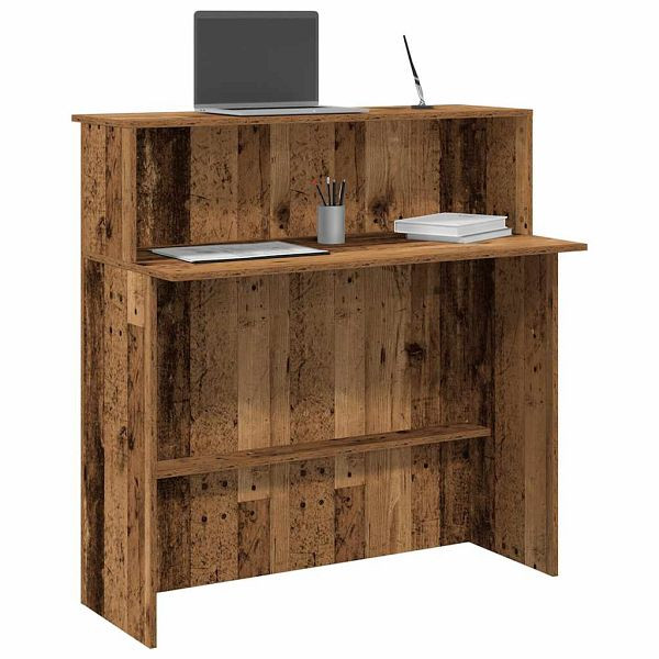 vidaXL Empfangstheke Altholz-Optik 100x50x103,5 cm Holzwerkstoff, 859031