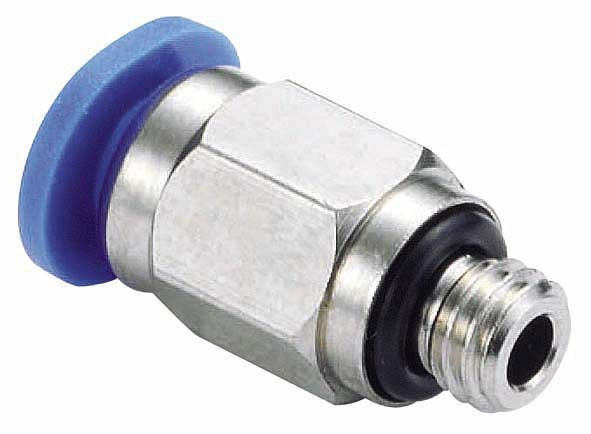 timmer B-GEM-4-M3-MSv-bl, Gerade Einschraubverschraubung Mini-Serie zylindrisch mit O-Ring Abdichtung, Ø: 4 mm, Gewinde: M3, VE: 10 Stück, 03016203