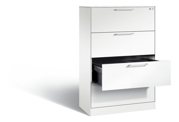 C+P Hängeregistraturschrank Asisto, H1310xB800xT435mm, Farbe: Verkehrsweiß, Bügelgriff, 146023-412 S10193
