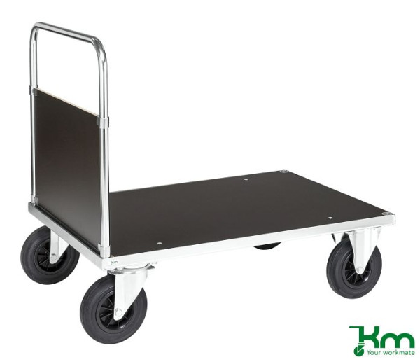 Kongamek Etagenwagen, 2 Bock- und 2 Lenkrollen aus Vollgummi mit Bremsen, 1200 x 800 x 900 mm, Serie 500, KM532-3B