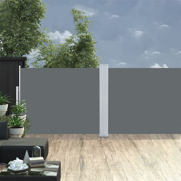 vidaXL Ausziehbare Seitenmarkise Anthrazit 140 x 1000 cm, 48486