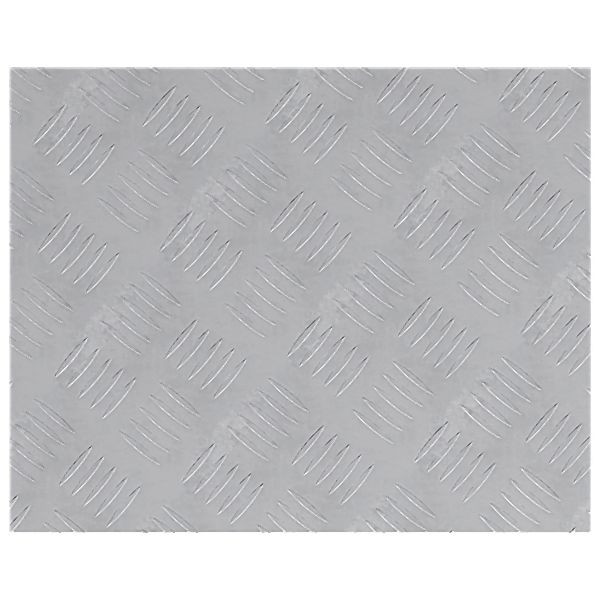vidaXL Aluminium Riffelbleche 4er Set Rutschfest 50x40 cm, 4104320