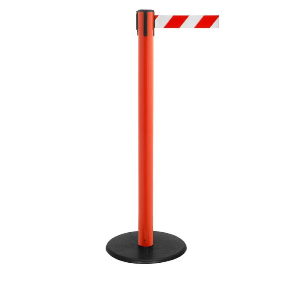 Stein HGS Personenleitsystem -P-Line Famous-, rot, rot/weiß diagonal (schraffiert), mit Sicherheitsverschluss (selbstlösend), Gurtlänge: 4 m, 12819-1303