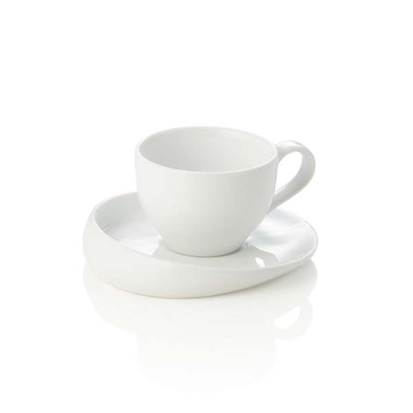 WAS Espressotasse mit Untertasse Set, 70 ml, VE: 6 Stück, Porzellan, 4858007