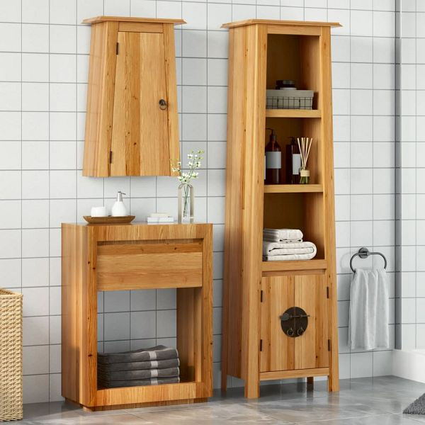 vidaXL 2-teilig Badmöbel-Set Massivholz Kiefer, 3223460