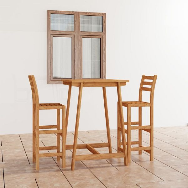 vidaXL 3-teilig Gartenbar-Set Massivholz Akazie, 3057848