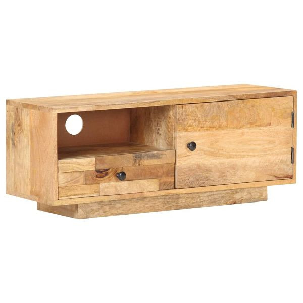 vidaXL TV-Schrank 90x30x35 cm Mango Massivholz, Material: Massives Mangoholz mit feinem Naturholzfinish, 320466
