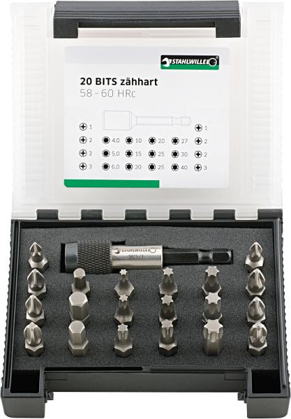 STAHLWILLE 6,3 mm (1/4") Bit-Box Nr.1204/21-1 21-teilig, 96080121