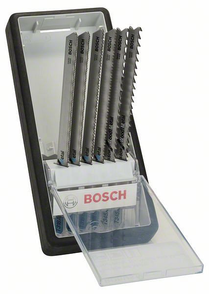 Bosch Stichsägeblatt-Set Robust Line Metal Profile, T-Schaft, 6-teilig, 2607010573