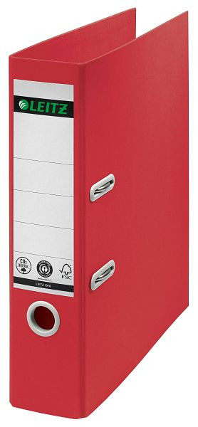 LEITZ 1018 Qualitäts-Ordner Recycle 180°, A4, 80 mm, klimaneutral, rot, 1018-00-25