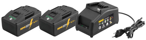 REMS Power-Pack 22V, 4,4Ah Akku x2 +Ladegerät 230 V, 90 W R220, 571595 R220