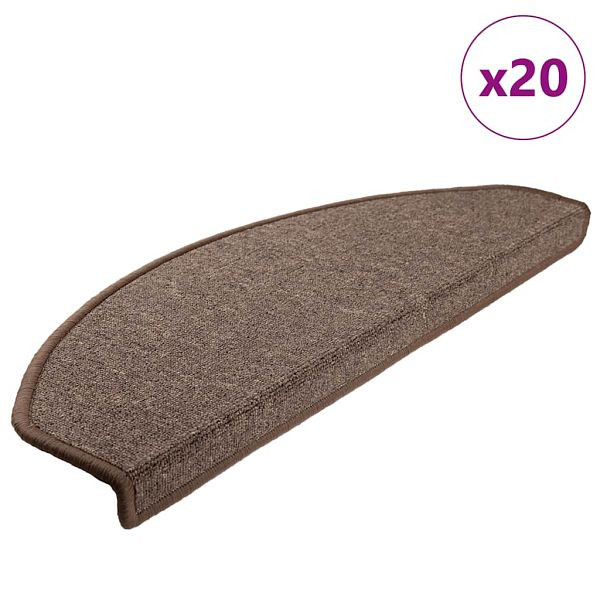 vidaXL Stufenmatten 20 Stk. Kaffeebraun 65x24x4 cm, 3365793