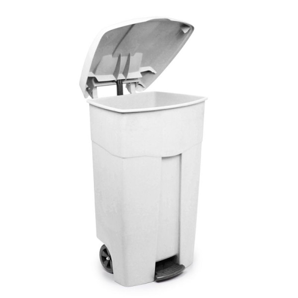 STEIN HGS Mobiler Container mit Pedal, weiß, 84017.0001