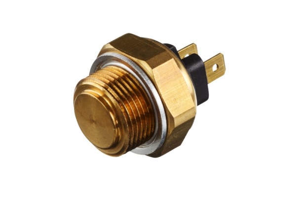HELLA Temperaturschalter, Kühlerlüfter, 12V, 2-polig, Flachstecker, geschraubt, Schließer, 6ZT 007 800-031