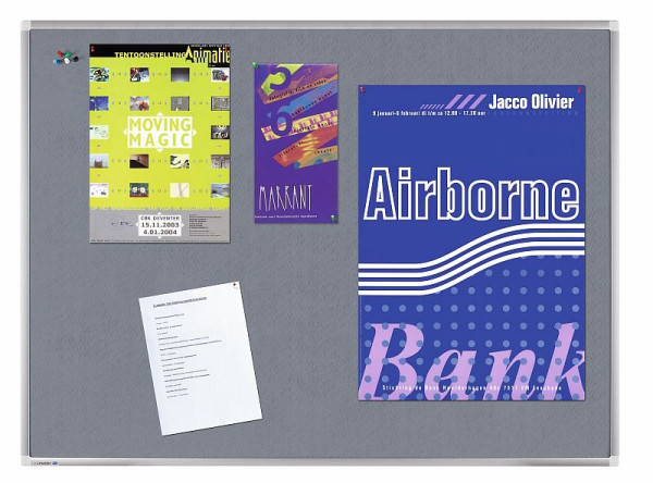 Legamaster PREMIUM Pinboard Textil 60x90cm grau, 7-141643