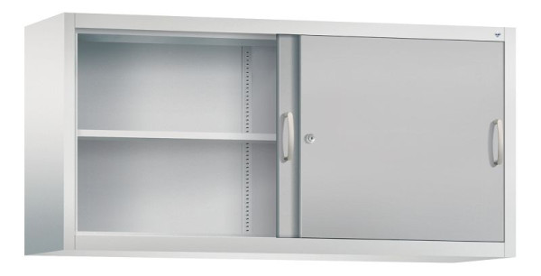 C+P Aufsatzschrank Acurado, H790xB1600xT400mm, Farbe: Lichtgrau / Weißaluminium, Bügelgriff, 2 OH, 2145-00 S10107