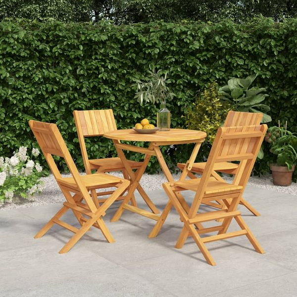 vidaXL 5-tlg. Garten-Essgruppe Massivholz Teak, 3155020