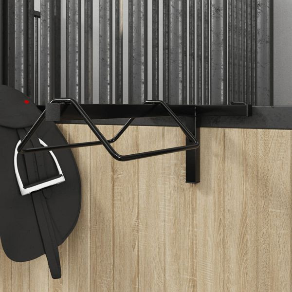 vidaXL Sattelhalter Wandmontage Schwarz Eisen, 172429, 8721012384231