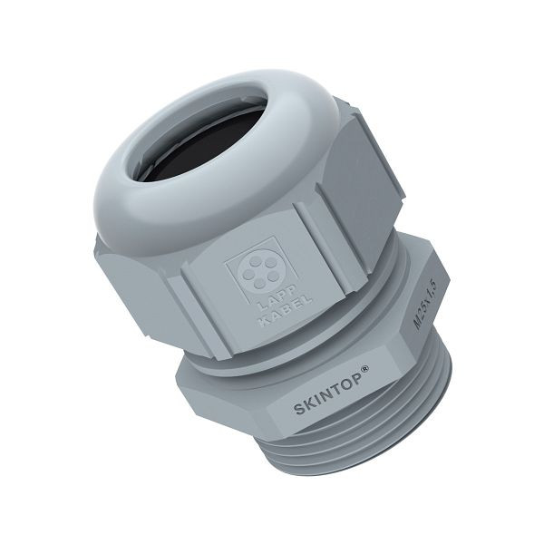 LAPP Kabelverschraubung SKINTOP® STR ISO M 20X1,5 RAL 7001, silbergrau, VE: 100 Stück, 53017130