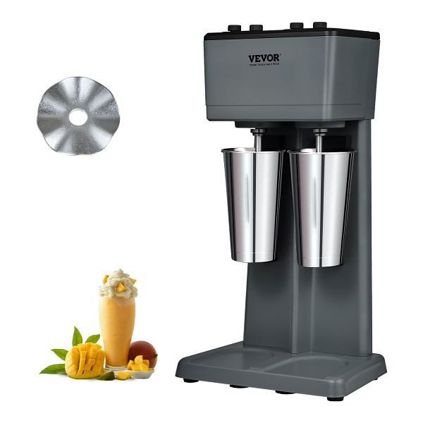 VEVOR Pro Drink Mixer Getränkemixer 750 W 820 mL Doppelkopf-Milchshakemaschine, 3 Drehzahl Einstellbar 15000 / 18000 / 21000 U/min, STNXJHABS375W5L6HV2