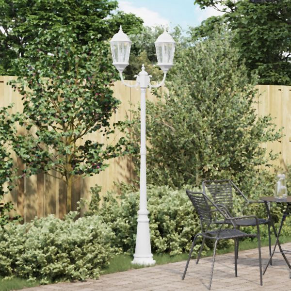 vidaXL Gartenlaterne Weiß Aluminium 68 x 20 x 235 cm Langlebig, 42000337