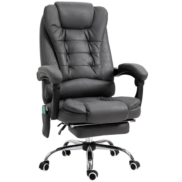 Vinsetto Bürostuhl mit Massagefunktion, ergonomisch, 65x160x104cm, Dunkelgrau, 921-318V93BU