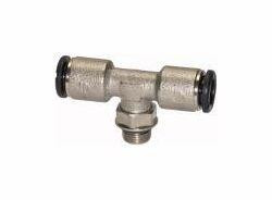 Riegler T-Steckverschraubung, drehbar, Außengewinde zylindrisch mit O-Ring (NBR), 108649