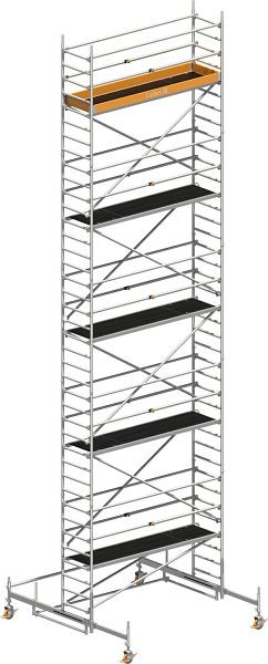 Layher Gerüst Uni Standard P2 mit Uni Telegeländer, Max. Plattformhöhe: 9,38 m, 1411109