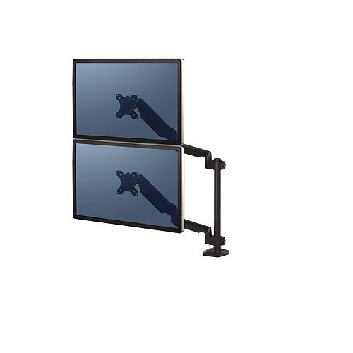 Fellowes Platinum Series vertikaler Doppel Monitorarm, schwarz, 8043401