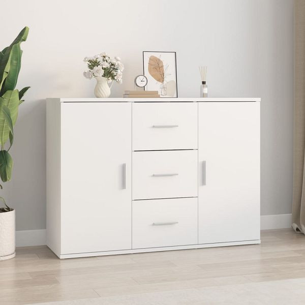 vidaXL Sideboard Weiß 91x29,5x65 cm Holzwerkstoff, 823342