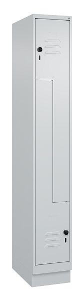 C+P Z-Spind Classic PLUS, C Z-Spind, Classic PLUS, Sockel, 2 Abteile, 1950x300x500mm, 7035/7035, Drehriegel, 080023-102 S10009