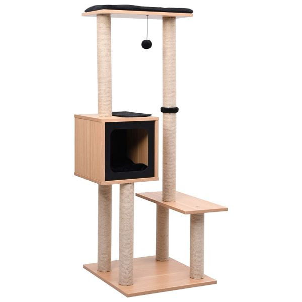 vidaXL Katzen-Kratzbaum mit Sisal-Kratzmatte 129 cm, 170918