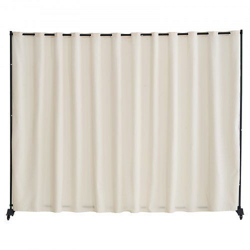 VEVOR Raumteiler Paravent Einzelpanel, Tragbarer Sichtschutz für Büro/Schlafzimmer/Balkon, Rollbar (308,5 x 45 x 245,5 cm), Beige, BLPF96120INCF33J1V0