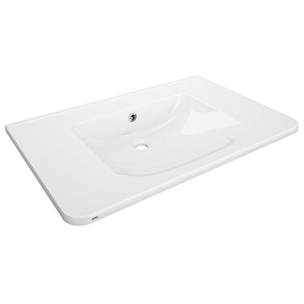 KWC Einzelwaschtisch, MEDCARE, MIRANIT, 850x150x550 mm, weiß, Überlauf, 2030072439