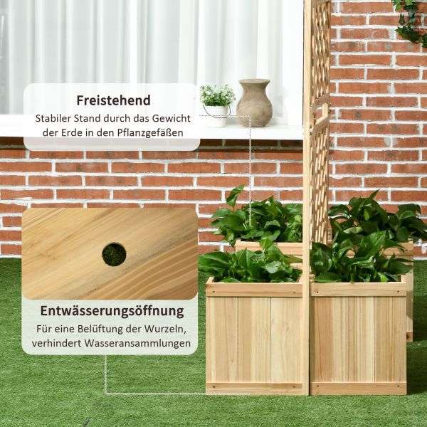 Outsunny Hochbeet mit Klappbarem Spalier Pflanzkasten mit Sichtschutz  844-649V00ND gnstig versandkostenfrei online kaufen: groe Auswahl  gnstige Preise | PROFISHOP.de